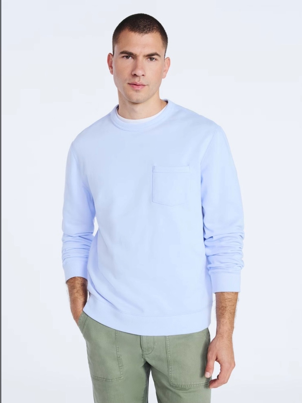 Free Assembly Men’s  Fleece Crewneck Sweatshirt with Long Sleeve Size XL